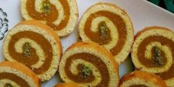 طرز تهیه حلوا رولی با نان میکادو برای مناسبت های مذهبی