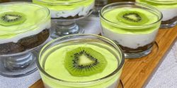 طرز تهیه چیز کیک کیوی تک نفره دسر خوشمزه پاییزی