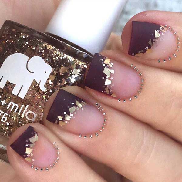 شیک ترین طراحی ناخن با لاک مات + عکس ناخن مات   MATTE NAIL POLISH IDEAS لاک ناخن مات انواع رنگ لاک مات طراحی ناخن مات و براق لاک مات بنفش عکس لاک مات بنفش معایب لاک مات gh; lhj