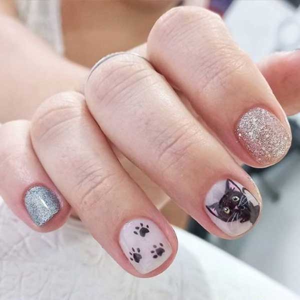 مدل طراحی ناخن گربه + طراحی ناخن فانتزی جدید Cat nail design ناخن گربه ای کاشت ناخن گربه ای طراحی روی ناخن طراحی لاکچری ناخن دخترانه طراحی ناخن بامزه  ناخن چشم گربه ای مشکی فانتزی طراحی ناخن عروسکی