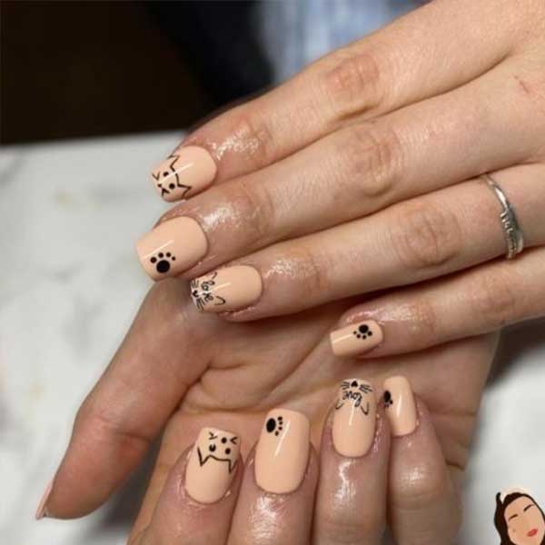 مدل طراحی ناخن گربه + طراحی ناخن فانتزی جدید Cat nail design ناخن گربه ای کاشت ناخن گربه ای طراحی روی ناخن طراحی لاکچری ناخن دخترانه طراحی ناخن بامزه  ناخن چشم گربه ای مشکی فانتزی طراحی ناخن عروسکی