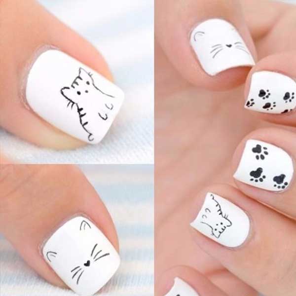 مدل طراحی ناخن گربه + طراحی ناخن فانتزی جدید Cat nail design ناخن گربه ای کاشت ناخن گربه ای طراحی روی ناخن طراحی لاکچری ناخن دخترانه طراحی ناخن بامزه  ناخن چشم گربه ای مشکی فانتزی طراحی ناخن عروسکی