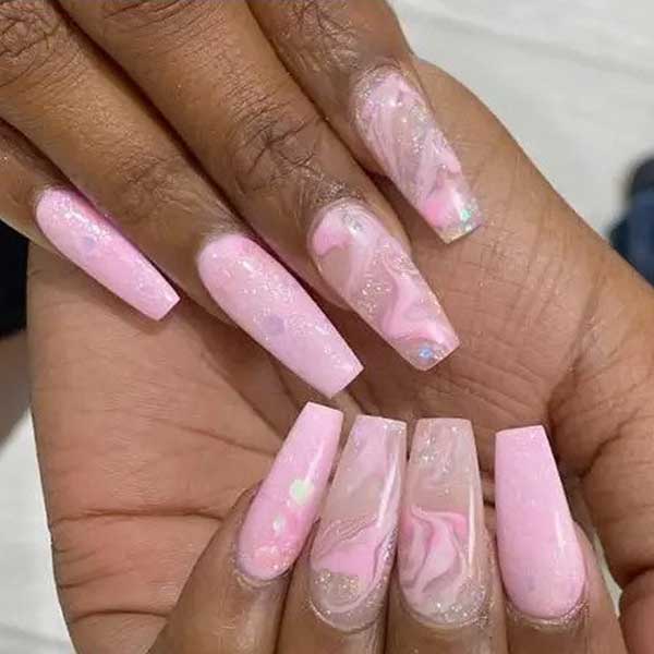 طراحی ناخن صورتی با طرح مرمر + مدل ناخن شیک و باکلاس صورتی xvhpd khok nail design طراحی ناخن با لاک صورتی و نقره ای طراحی ناخن زمستانی طراحی ناخن با لاک صورتی و مشکی مدل ناخن جدید ۱۴۰2 طراحی ناخن جدید عکس ناخن زیبا  