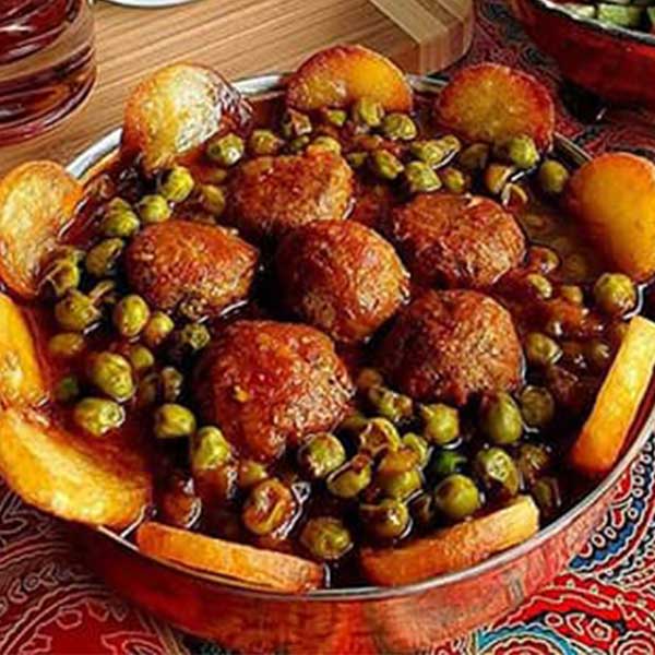 طرز تهیه خورش نخود فرنگی خوشمزه با گوشت چرخ کرده