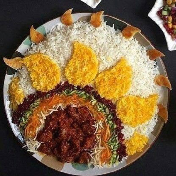 تزیین برنج مجلسی Pirinç dekorasyonu تزیین برنج ساده و زیبا تزیین برنج عروس تزیین برنج در دیس بیضی تزیین برنج با رنگ غذا تزیین برنج در دیس مستطیلی شابلون تزیین برنج تزیین برنج و سالاد Rice decoration jcddk fvk[ jcddk \g,