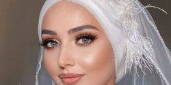 مدل میکاپ عروس با حجاب شیک ترکیه ای+ آرایش عروس محجبه