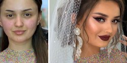 مدل آرایش عروس قبل و بعد شیک و باکلاس اینستاگرام