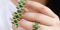 ست دستبند و انگشتر طلا زنانه شیک و مجلسی برای عروس