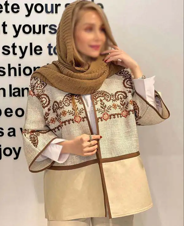 مدل مانتو کرم قهوه ای