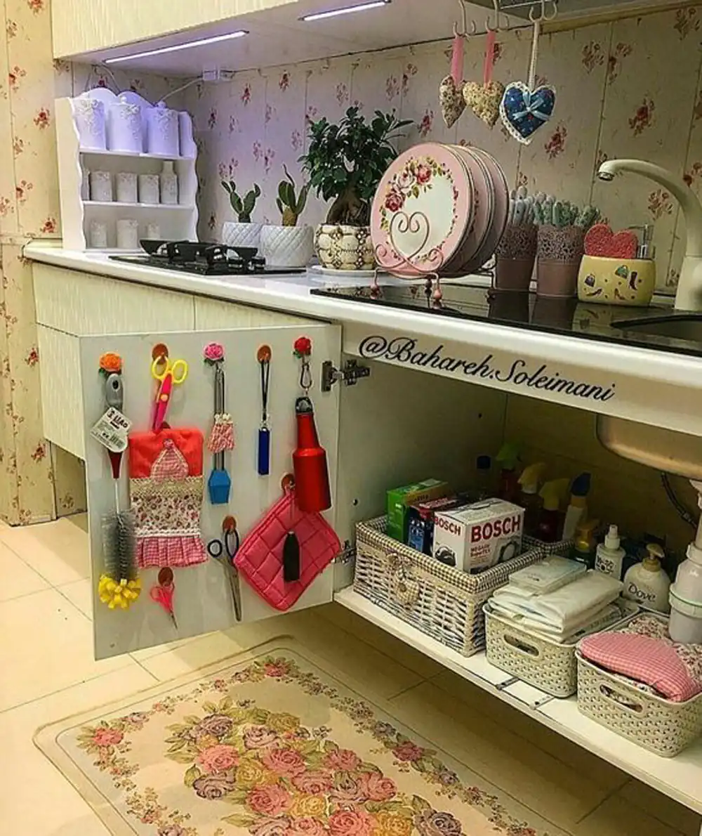 چیدمان روی سینک ظرفشویی