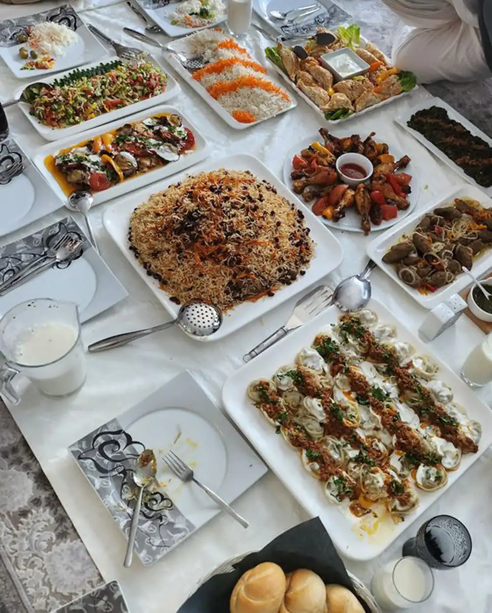 سفره آرایی شام