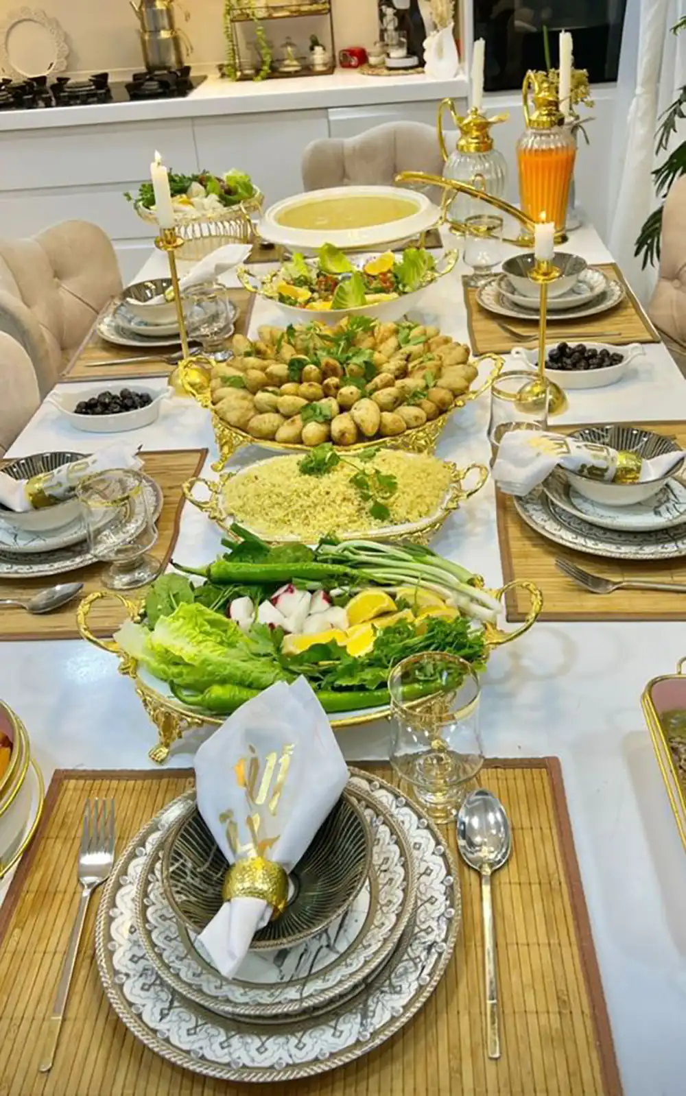 سفره آرایی شام