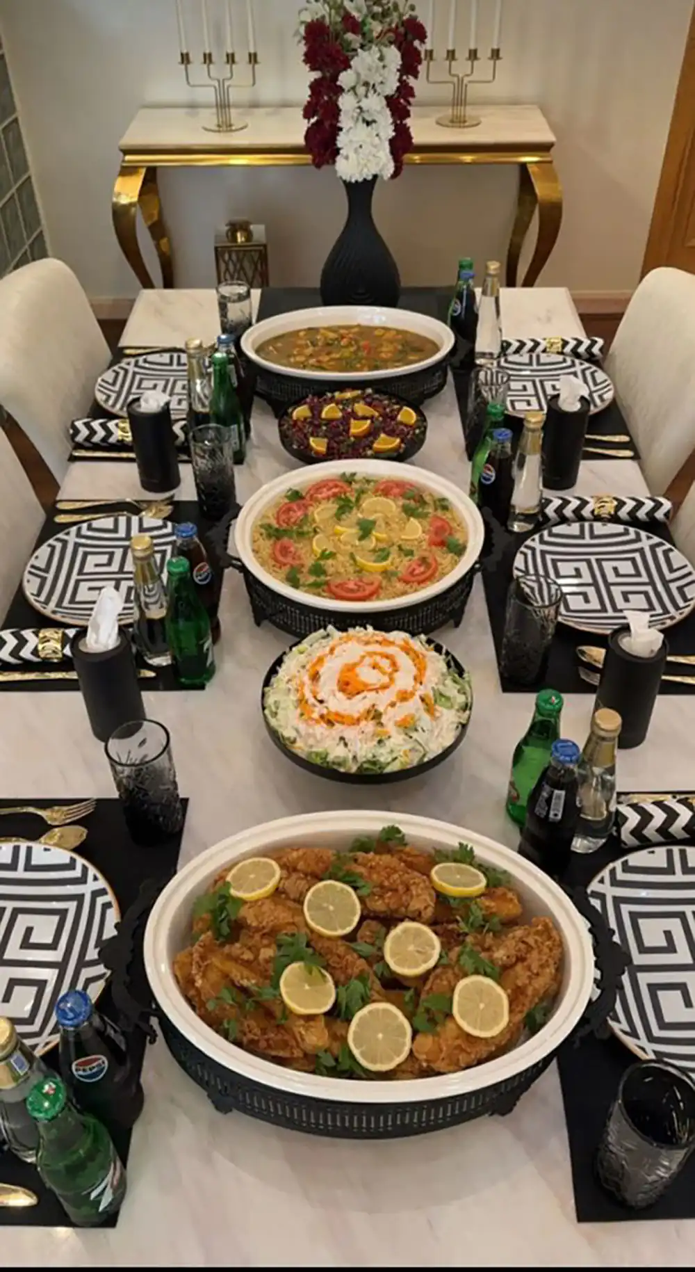سفره آرایی شام