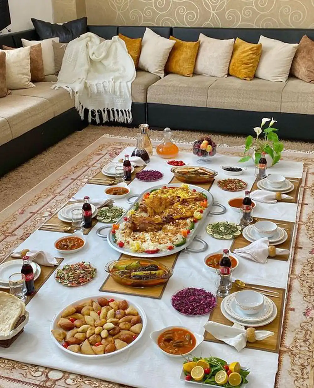 سفره آرایی شام