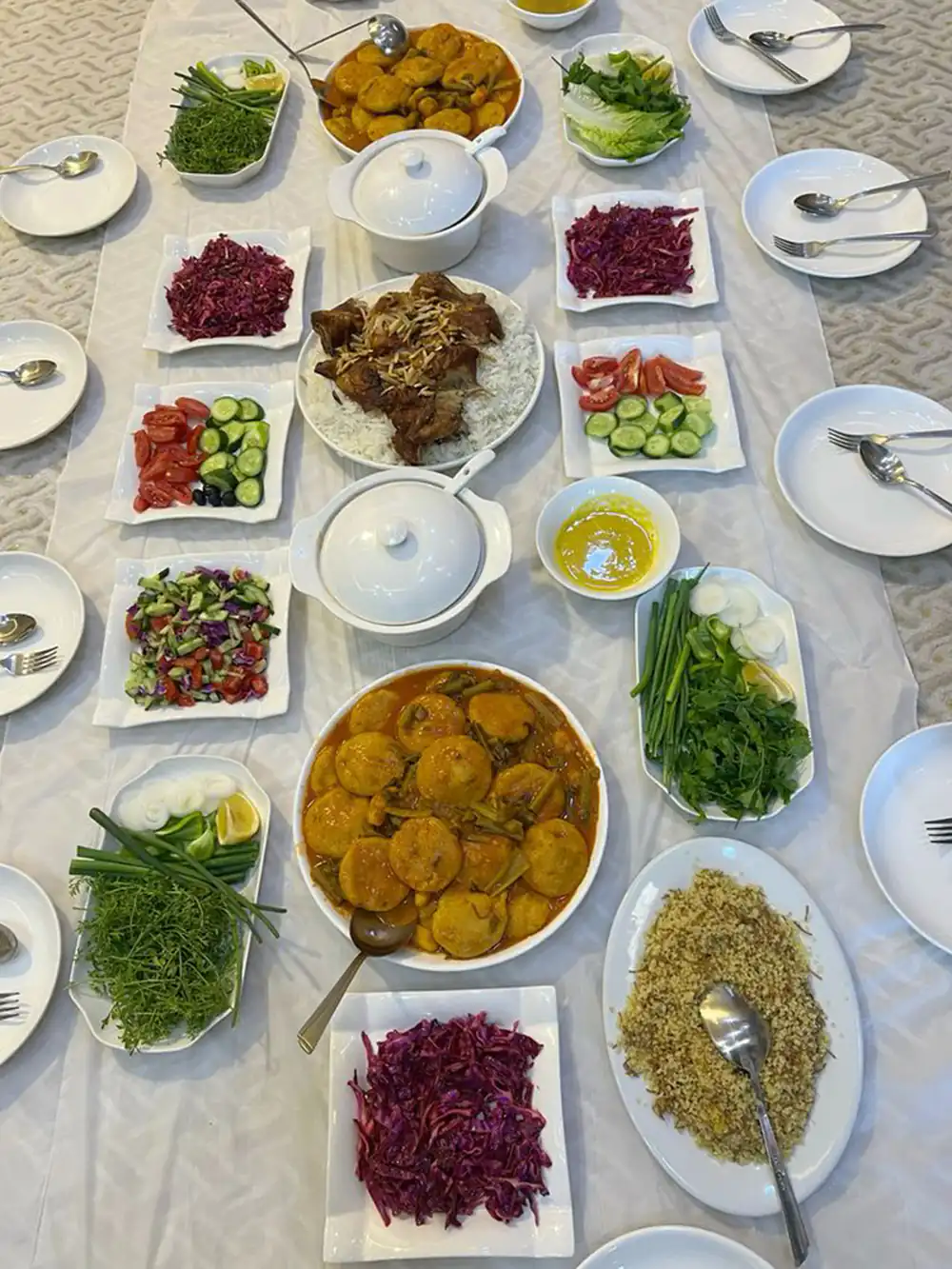 سفره آرایی شام