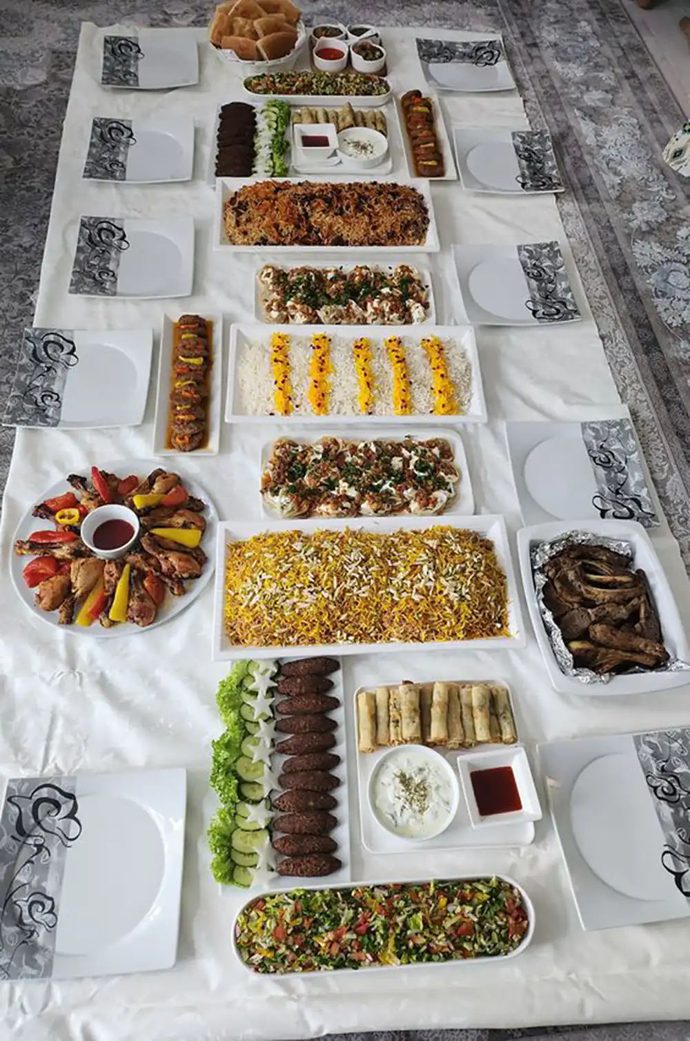 سفره آرایی شام