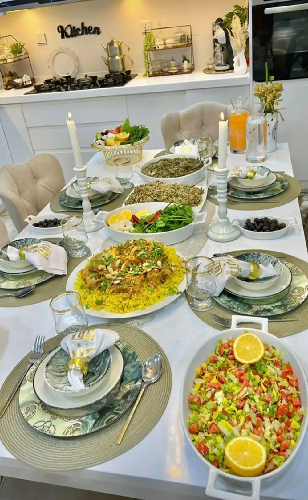 سفره آرایی شام