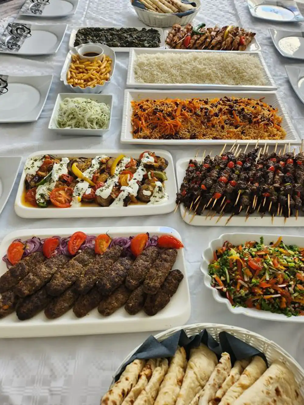 سفره آرایی شام
