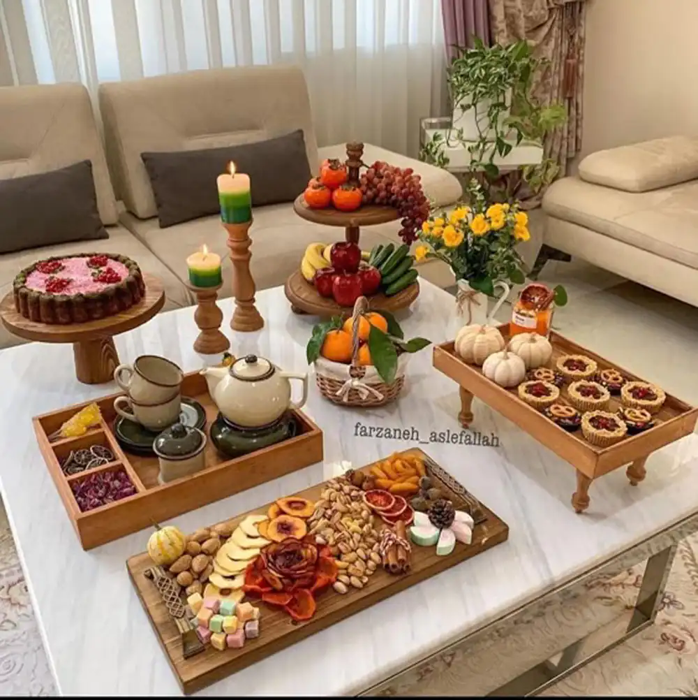 تزیین تخته سرو چوبی