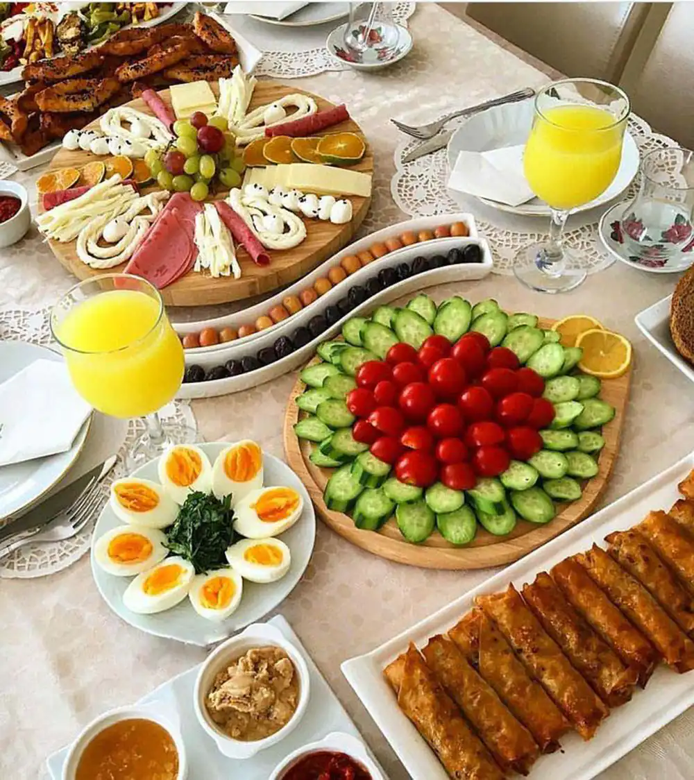 عکس صبحانه سالم تزیین شده