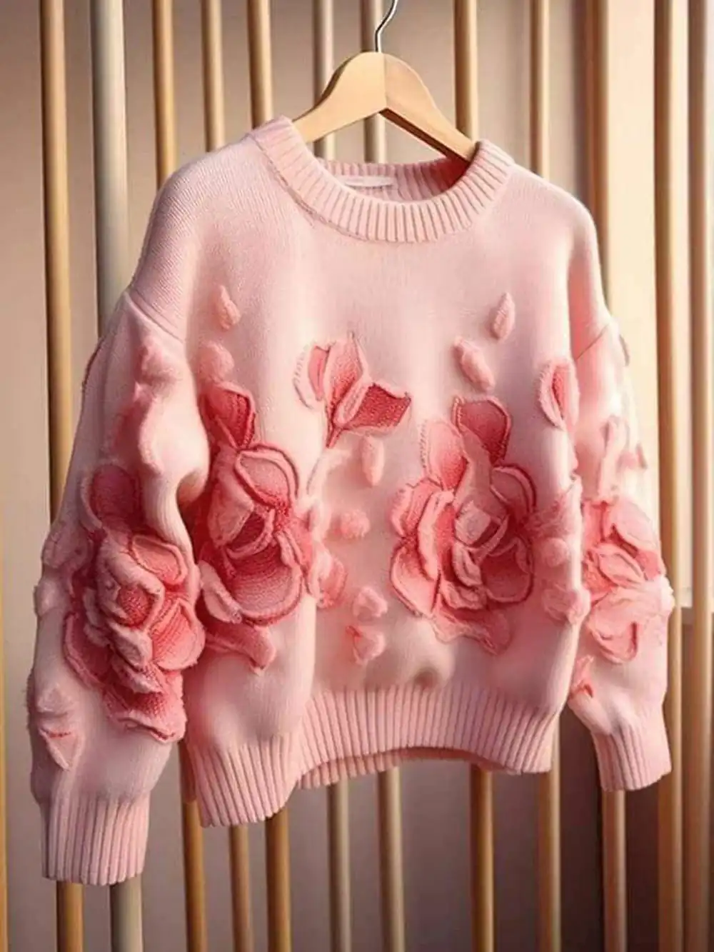 مدل ژاکت زنانه گل برجسته