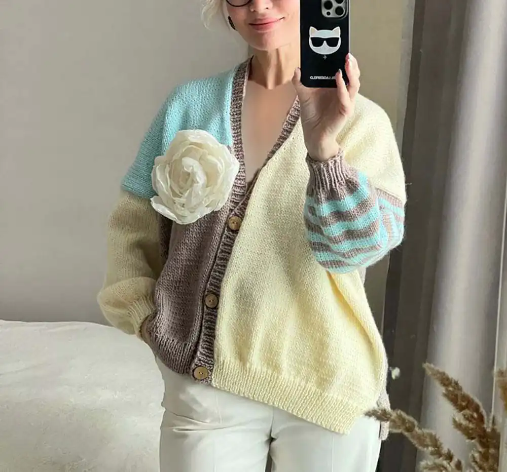 مدل ژاکت دست بافت زنانه