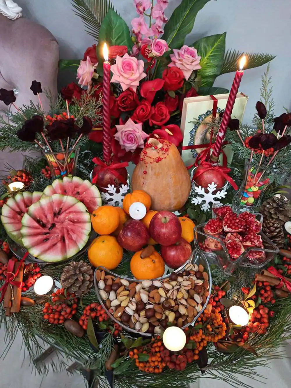 سفره شب یلدا باکلاس