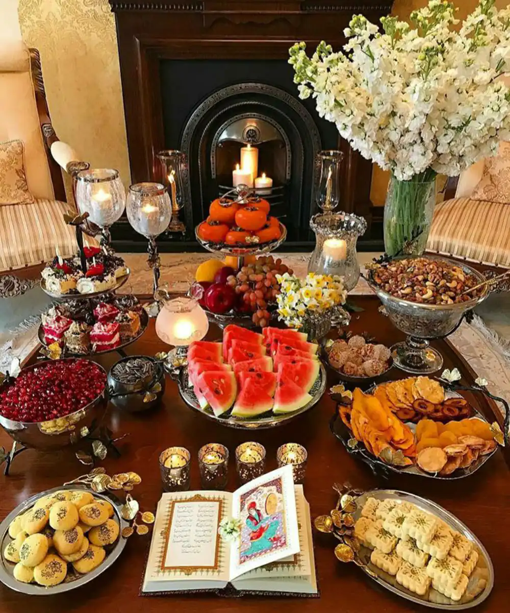 تزیین سفره شب یلدا لاکچری عروس