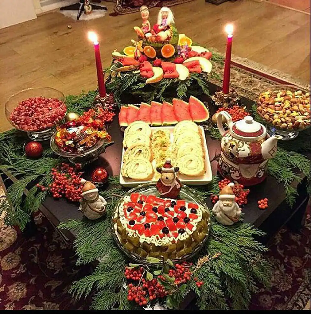 تزیین سفره شب یلدا لاکچری عروس
