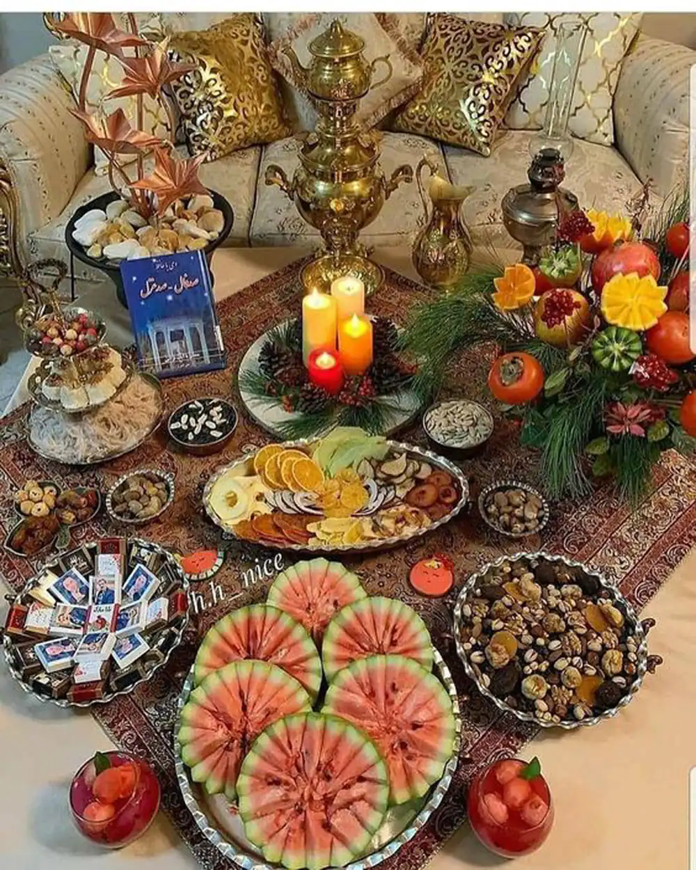 تزیین سفره یلدا