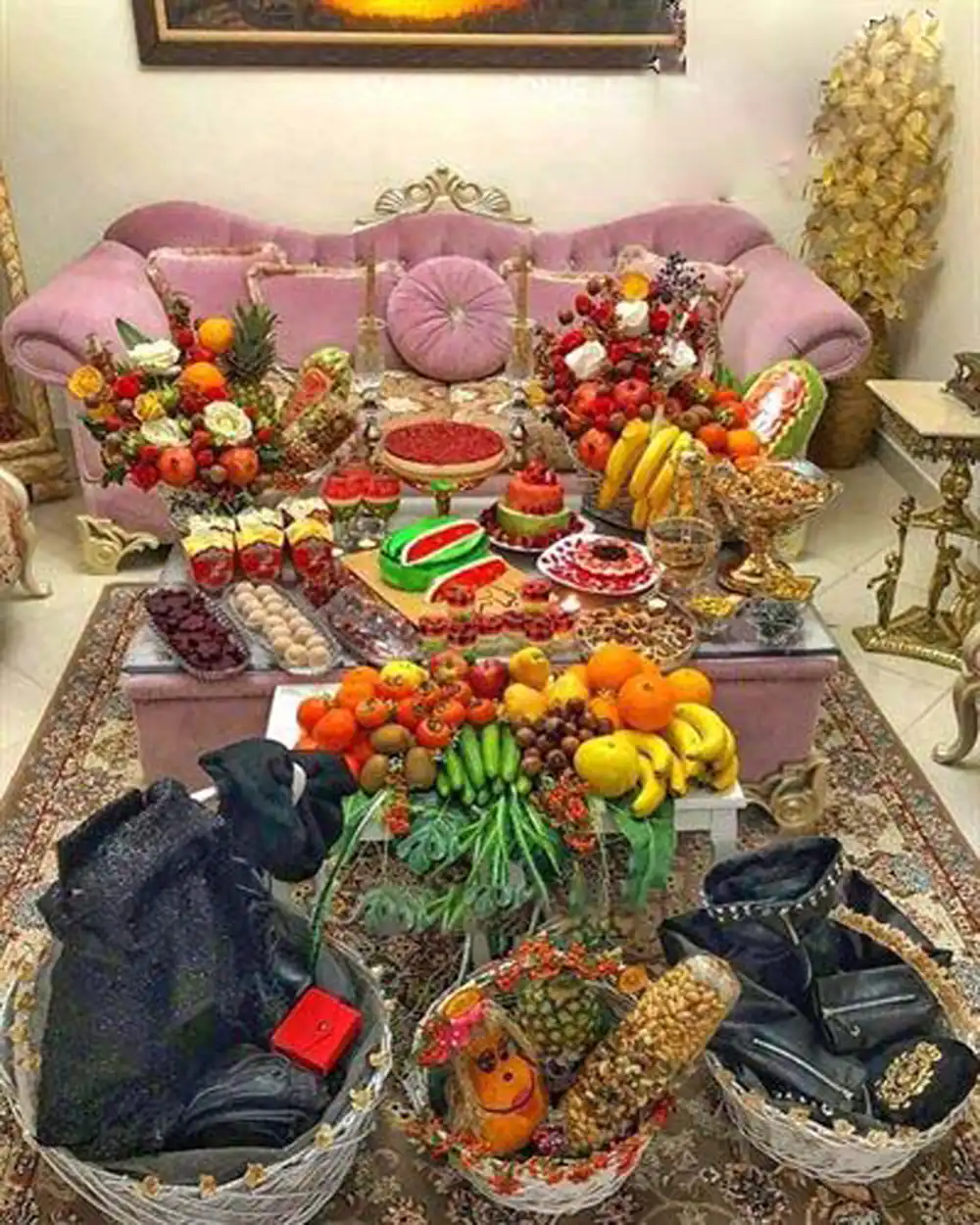 تزیین شب یلدا برای عروس اینستاگرام