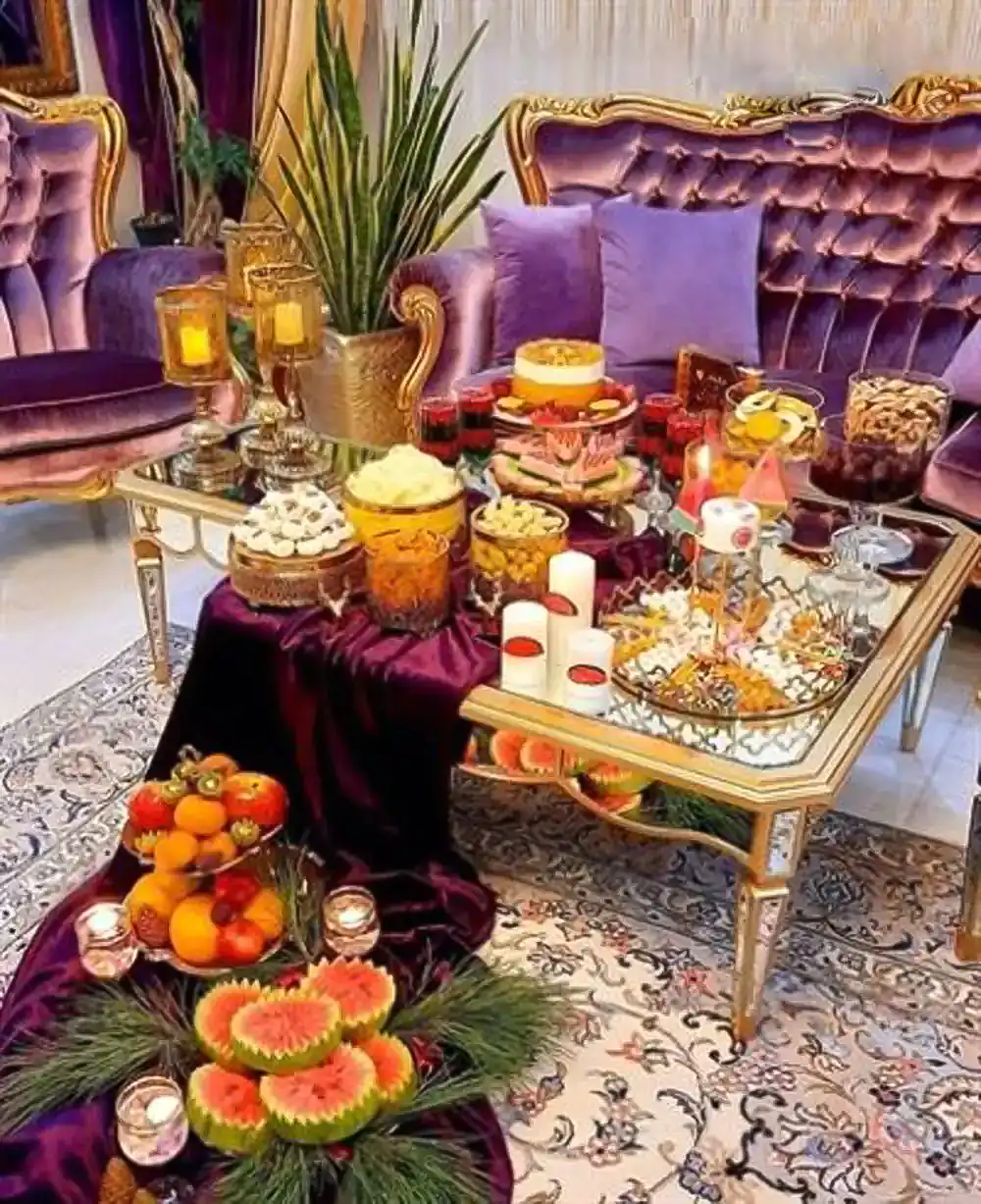 تزیین شب یلدا برای عروس اینستاگرام