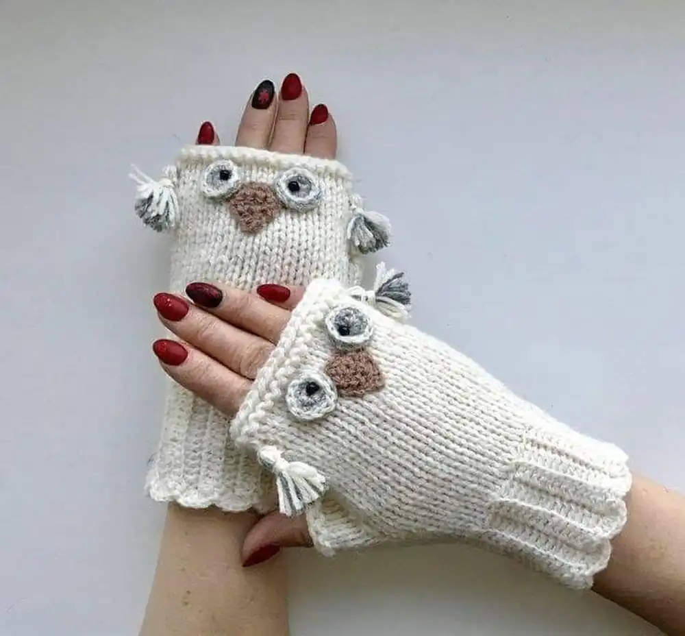 دستکش بافتنی دخترانه فانتزی