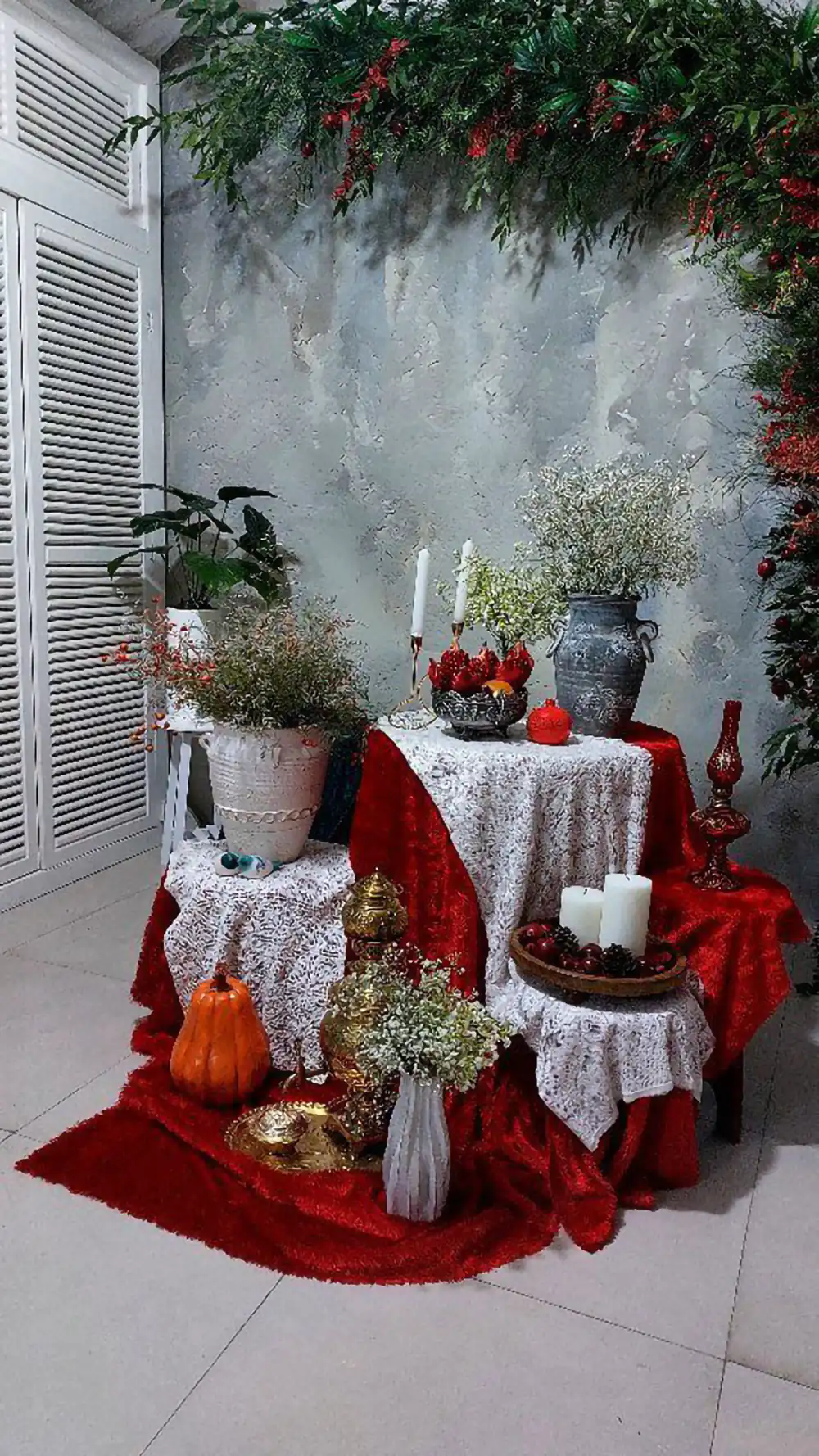 دکور شب یلدا برای عکاسی