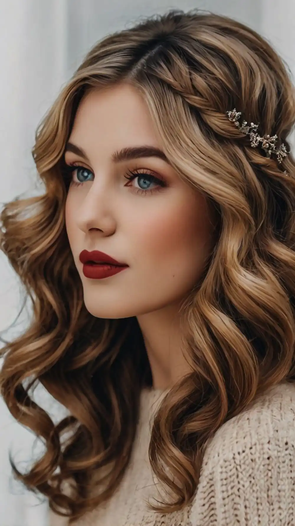 مدل شینیون ساده و باز