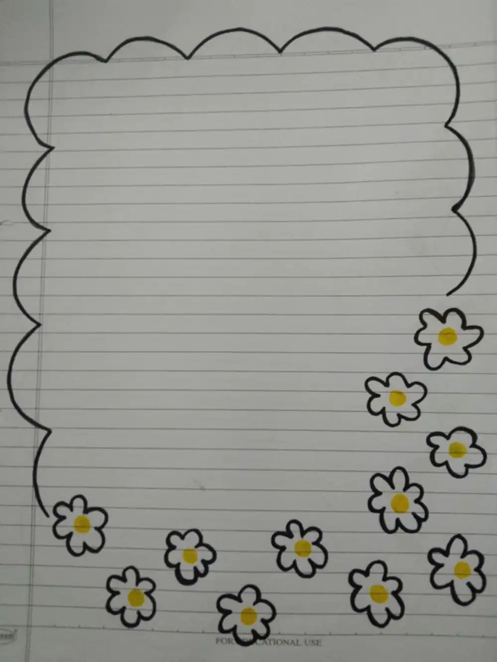 نقاشی حاشیه دفتر املا