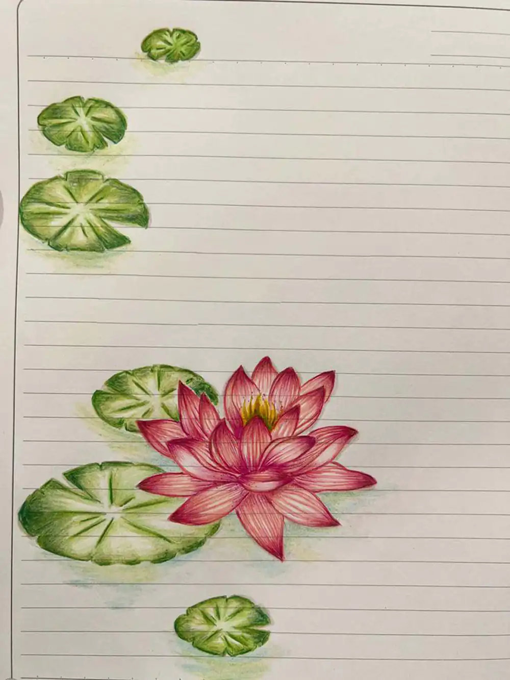 نقاشی گل برای حاشیه دفتر مشق