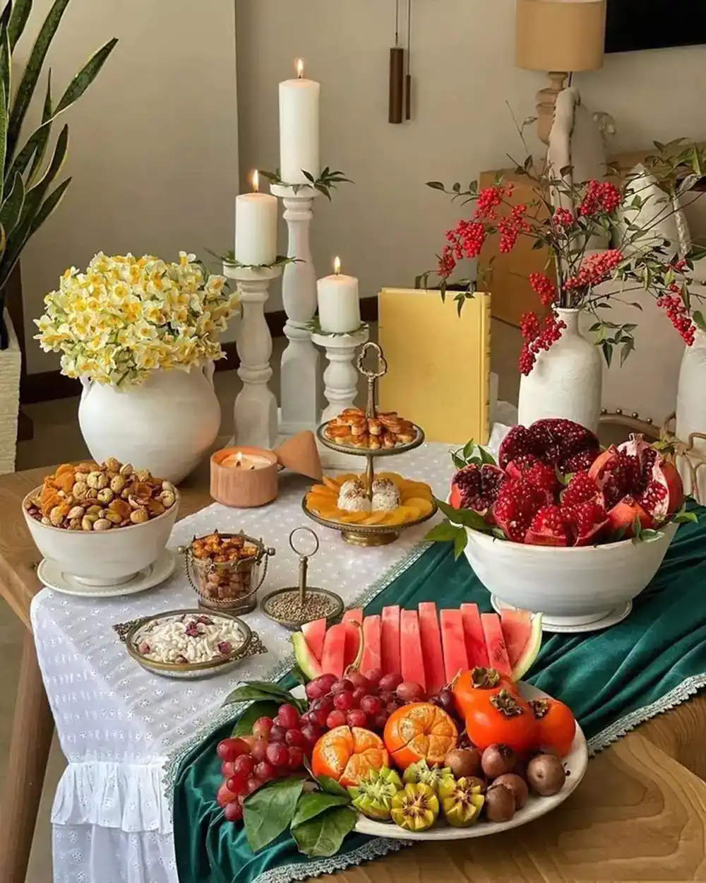 سفره شب یلدا امسال