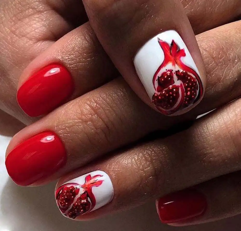 طراحی ناخن یلدایی جدید