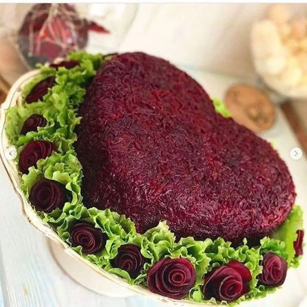 تزیین بشقاب غذا با سبزیجات