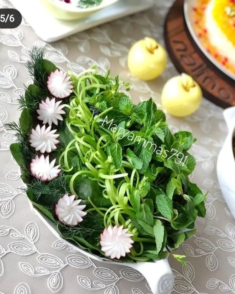 تزیین سبزی خوردن ساده