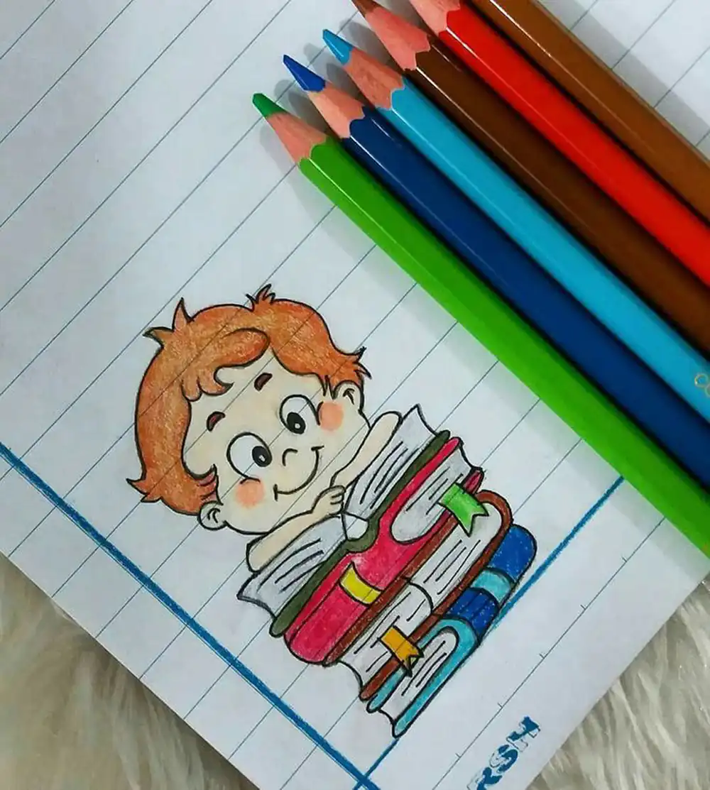 نقاشی برای دفتر املا