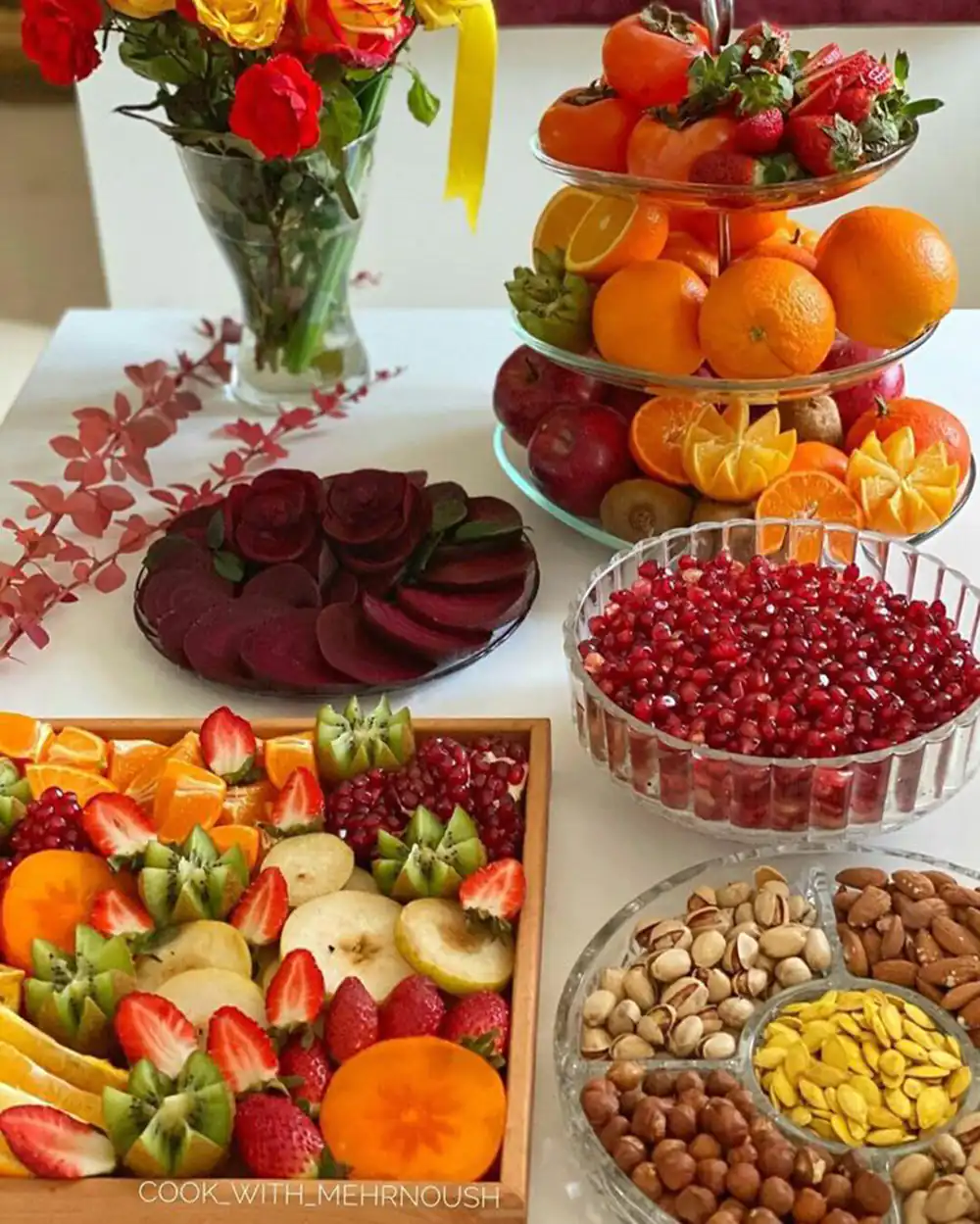 تزیین بشقاب میوه مهمان
