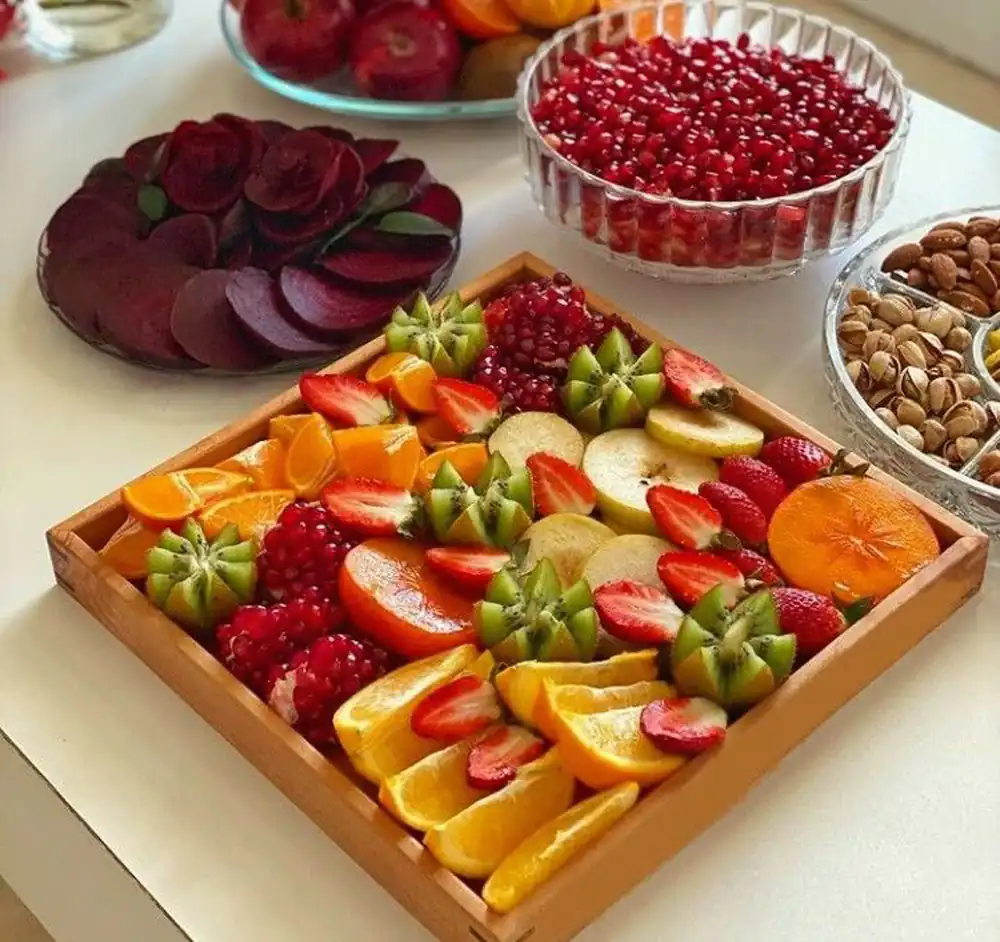 تزیین بشقاب میوه مهمان