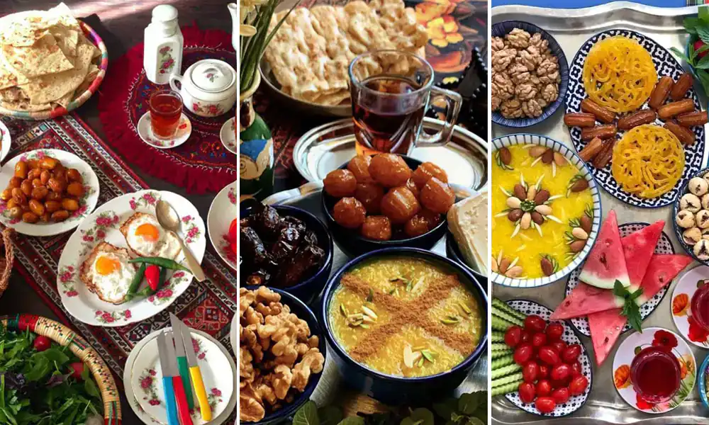 سفره افطاری ساده