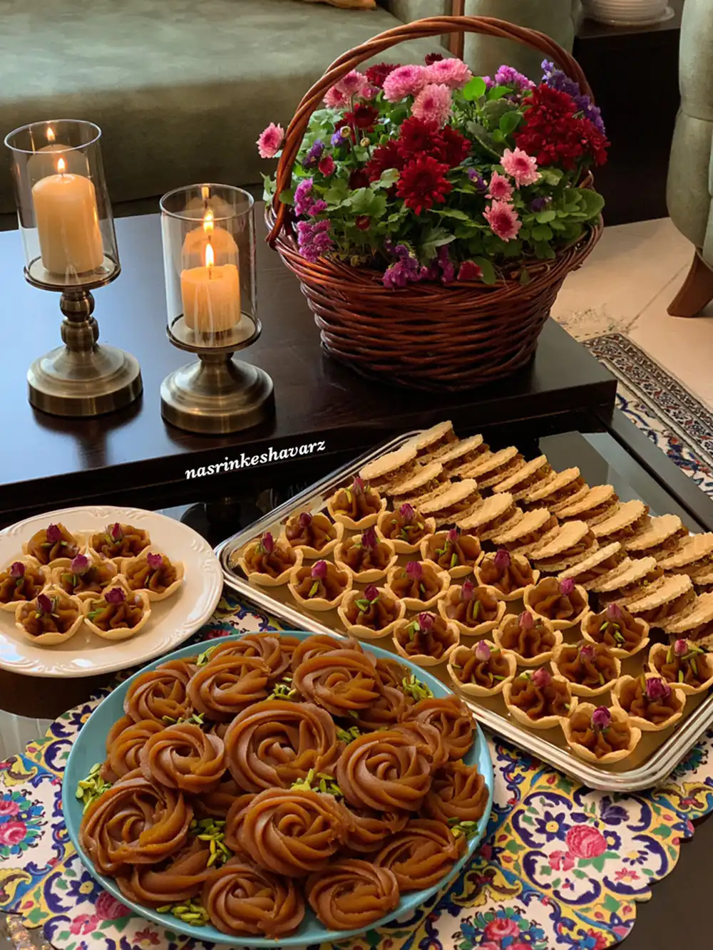 تزیین حلوا برای سفره افطاری