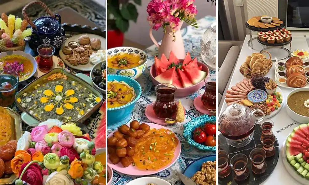 تزیین سفره افطار برای مهمان
