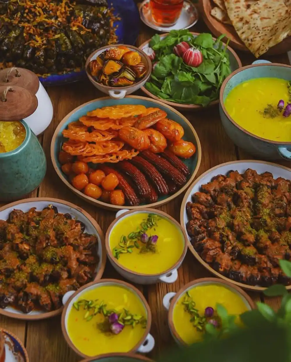 تزیین سفره افطار برای مهمان