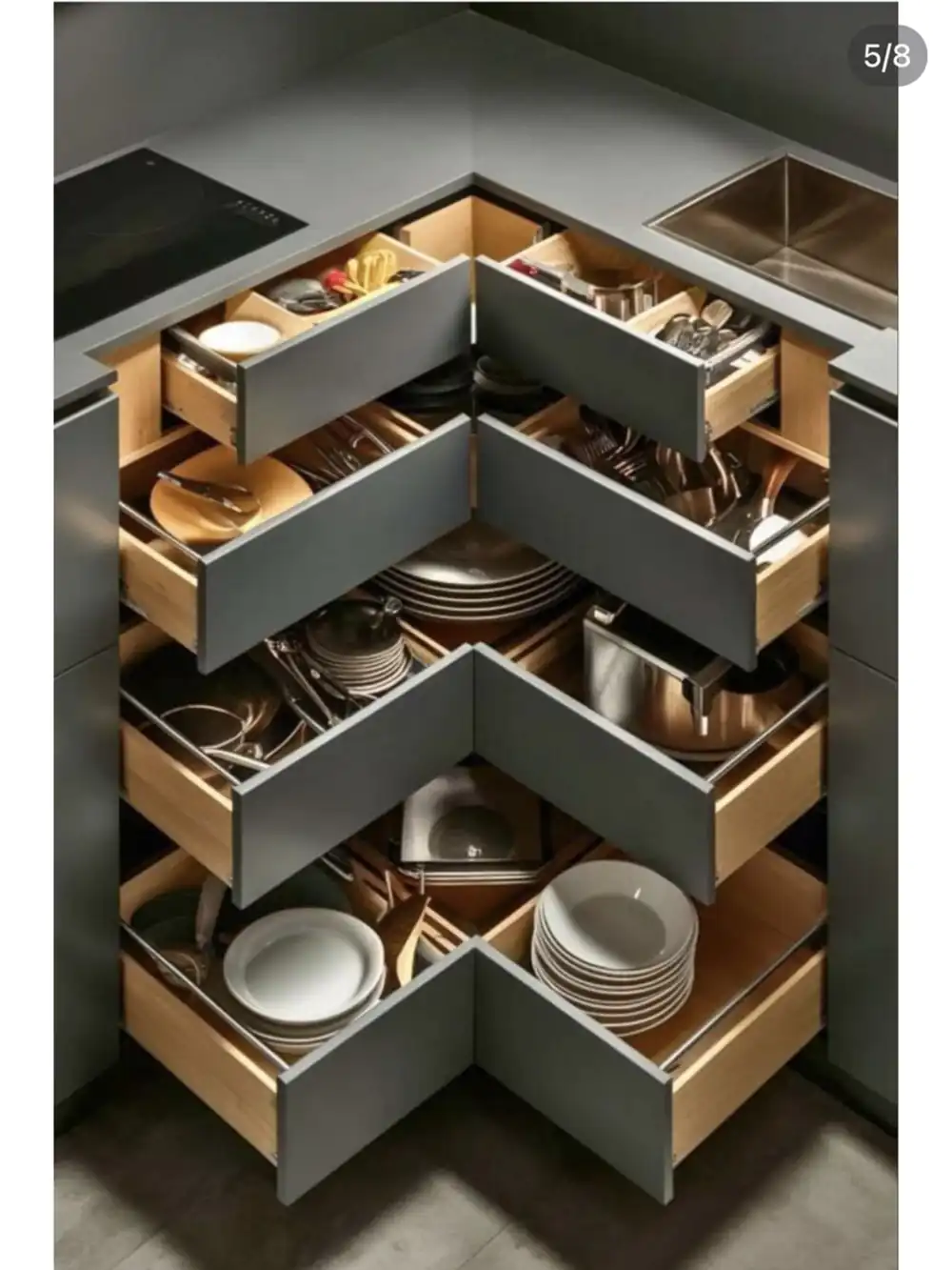 چیدمان کابینت آشپزخانه مدرن