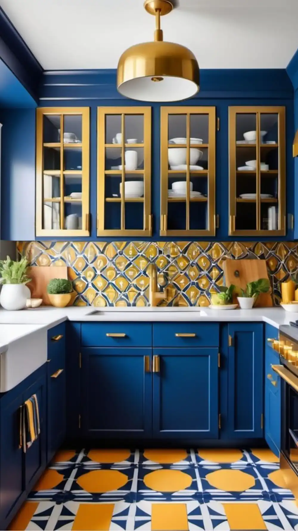 کاشی بین کابینتی رنگی